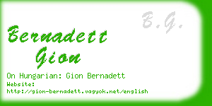 bernadett gion business card